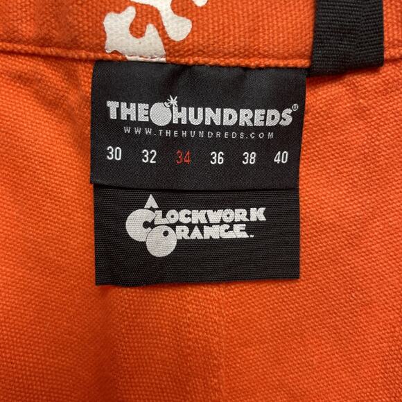 The Hundreds x A Clockwork Orange Jeans Mens 34 Denim Skater Carpenter Cargo NWT - Picture 3 of 11